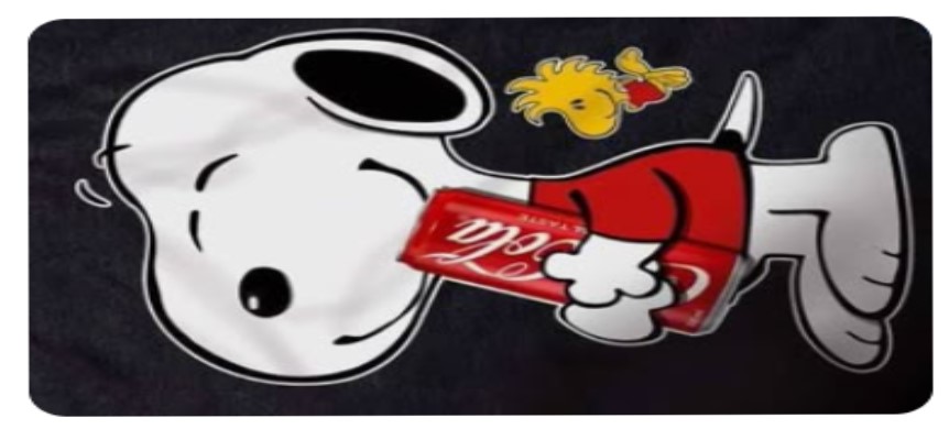 Imagen de Snoopy con una lata de Coca-Cola